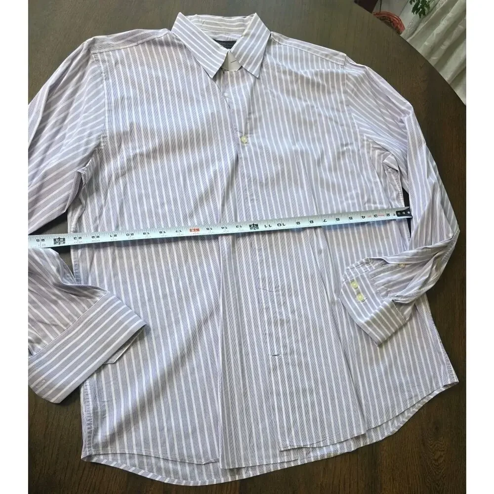 Express Design Studio Shirt Mens XL 17-17.5 Modern Fit Button Up French‎ Cuff